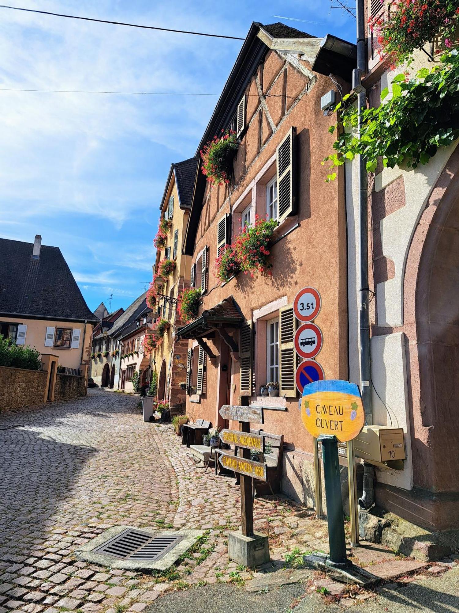 Grand Gite Dans Maison Alsacienne Historique Gueberschwihr Exterior photo